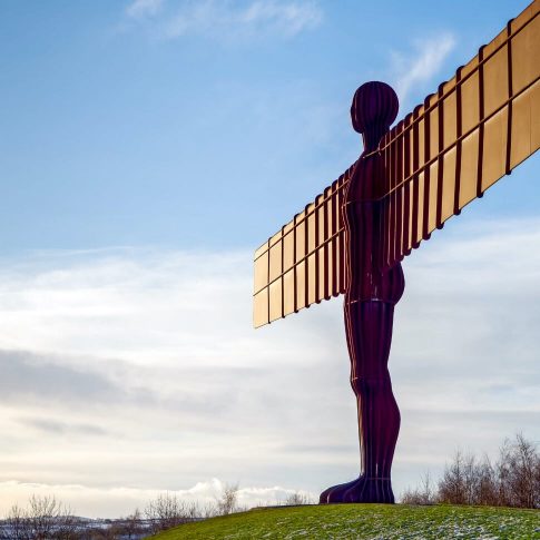 UK - JANUARY 19 View of the Angel of the North Sculpture in Gateshead, Tyne and Wear on January 19, 2018@2x-opt